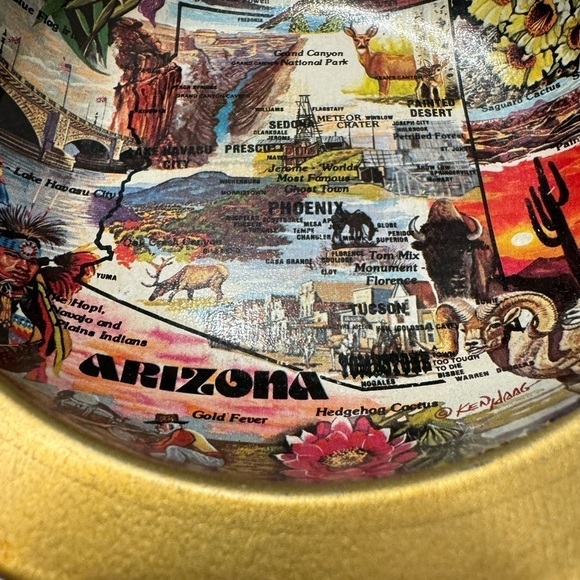 Vintage ARIZONA Metal Souvenir Shop Ashtray / Unbranded / Southwestern - Picture 9 of 9